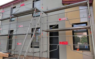 Chantier Ecothermic terminé dans le Puy-de-Dôme bénéficiant des aides de l’État dans le cadre d’un monogeste d’isolation des murs par l’extérieur.