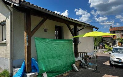 Maison individuelle à Laroquebrou (Cantal) : travaux d'isolation par l'extérieur réalisés par l'entreprise Ecothermic Aurillac